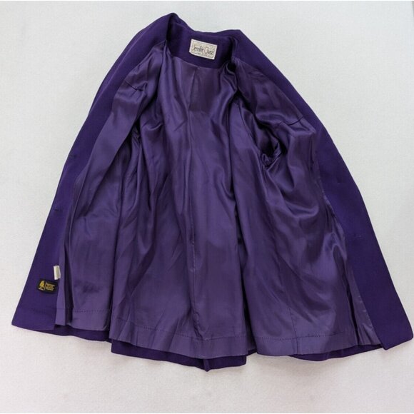 Jennifer Chase Vintage Women's Coat Size Small Purple 100% Wool - Picture 13 of 16